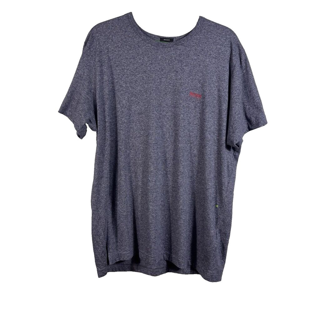 Hugo Boss Size XL Mens Gray Red Logo T-Shirt Casual Top - EUC